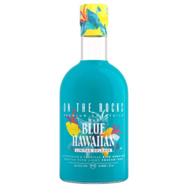 On The Rocks Premium Cocktails Limited Release Blue Hawaiian - 375ML