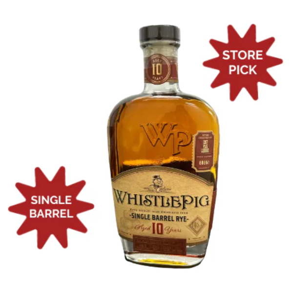 WhistlePig Single Barrel Rye Aged 10 Years - 750ml Store Pick