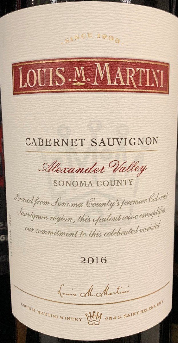Louis M. Martini Cabernet Sauvignon Alexander Valley - 750ML