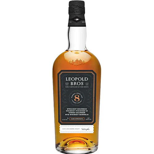 Leopold Bros 8 Year Old Cask Strength Straight Bourbon Whisky - 750ml