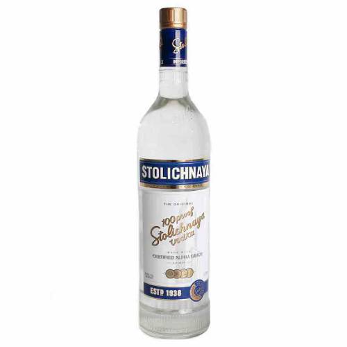 Stolichnaya Vodka 100 750Ml