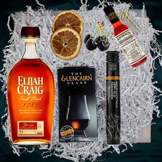 Elijah Craig Small Batch Bourbon Gift Set with Glass and Ice Mold