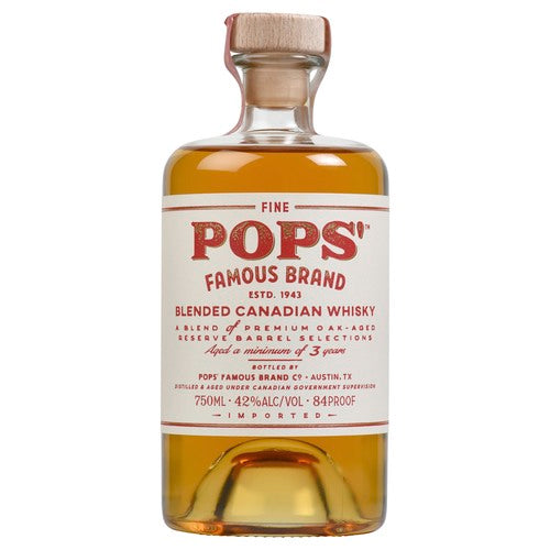 POPS' FAMOUS BRAND Blended Canadian Whisky 42 NV - 750ML