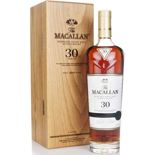 The Macallan Sherry Oak 30 Year Old Single Malt Scotch Whisky 750ML