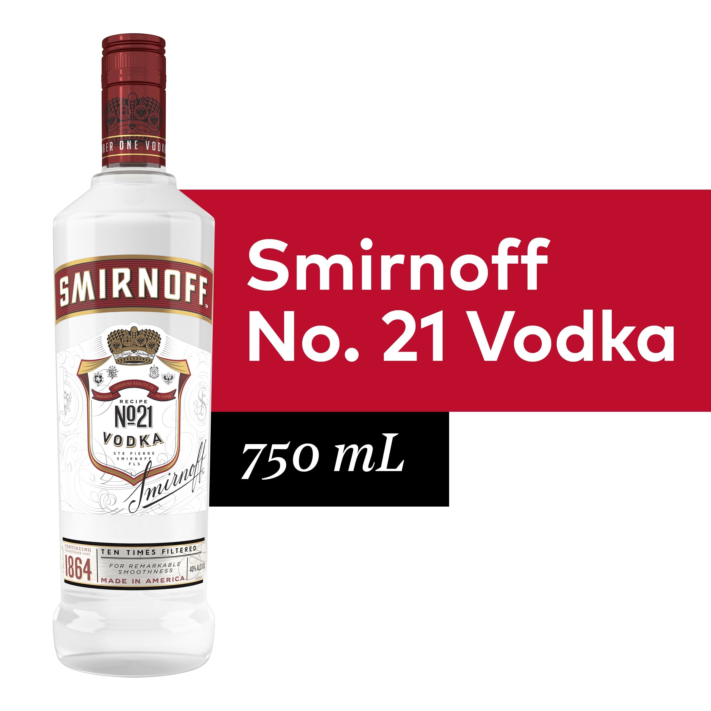 Vodka 21 Cost No. Smirnoff Red 750ML Plus – Liquors